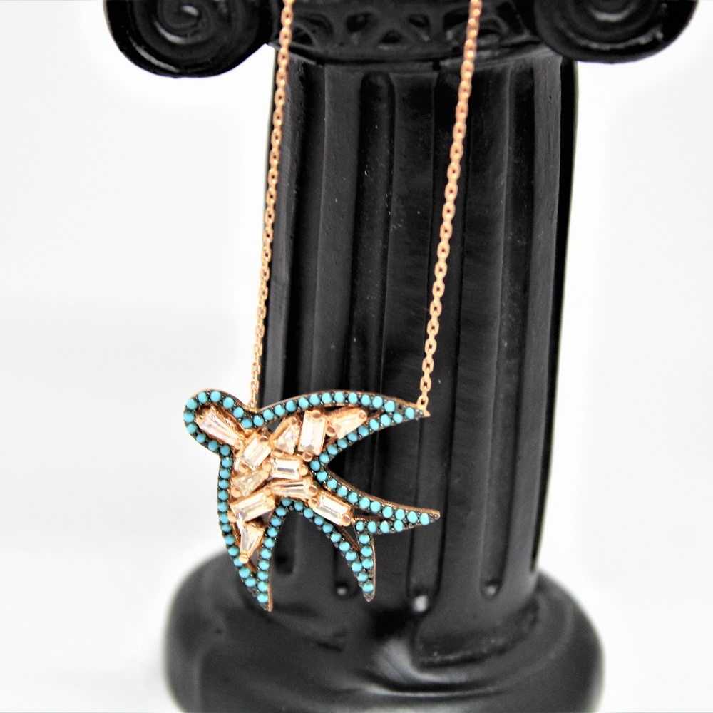Turquoise pendant minimalist necklace